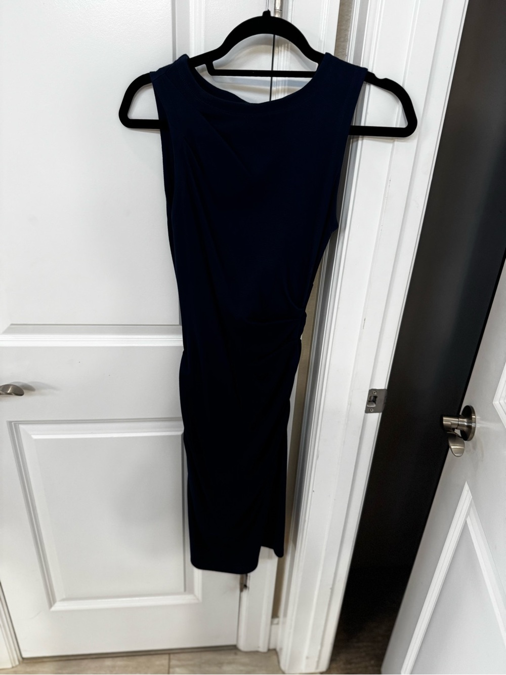 New Obakki Sleeveless Navy Midi Sheath Dress